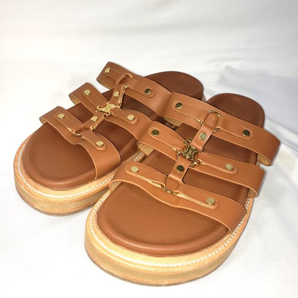 CELINE - TIPPI SLIDE in CALFSKIN - Picture 1 of 14